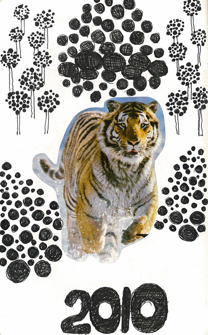 Yetta Drawing collage 2010 Tiger